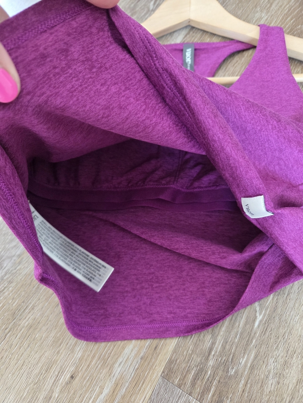 Vuori Halo Performance Crop Top Tank 2.0 Magenta Heather NWT Racerback PRICEFIRM - Picture 6 of 11